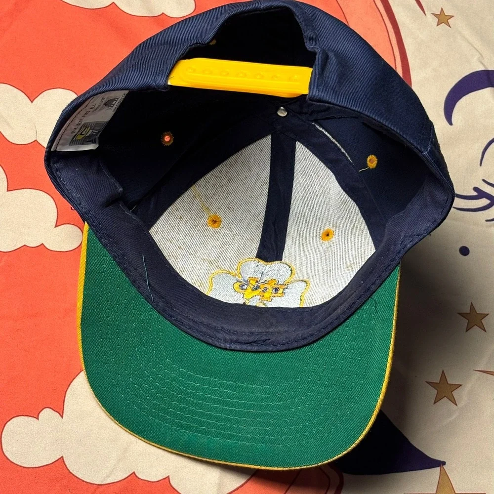 Vintage Notre Dame Fighting Irish Snapback Hat Competitor Navy Cap 90s College